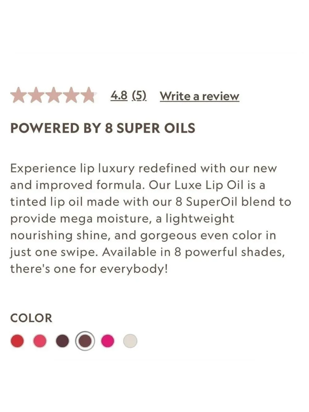 Yensa ON THE MAUVE Super 8 Lip Oil | NEW | Luxe Lip Oil | Rose Mauve